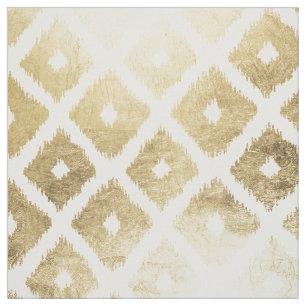 Modern chic faux gold leaf ikat patroon stof