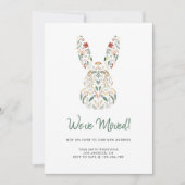 Modern Chic Floral Bunny Easter We hebben ons verp Kaart (Voorkant)