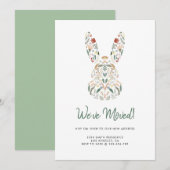Modern Chic Floral Bunny Easter We hebben ons verp Kaart (Voorkant / Achterkant)