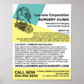 Modern Chic Floral Model, plastische chirurg/chiru Poster (Voorkant)