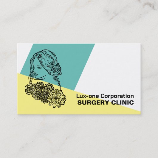 Modern Chic Floral Model, plastische chirurg/chiru Visitekaartje (Voorkant)