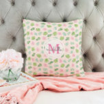 Modern Chic Floral Monogram Kussen<br><div class="desc">Modern Chic Floral Monogram Sierkussen</div>