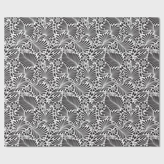 Modern Chic Floral Pattern Cadeaupapier (Vlak)