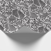 Modern Chic Floral Pattern Cadeaupapier (Hoek)