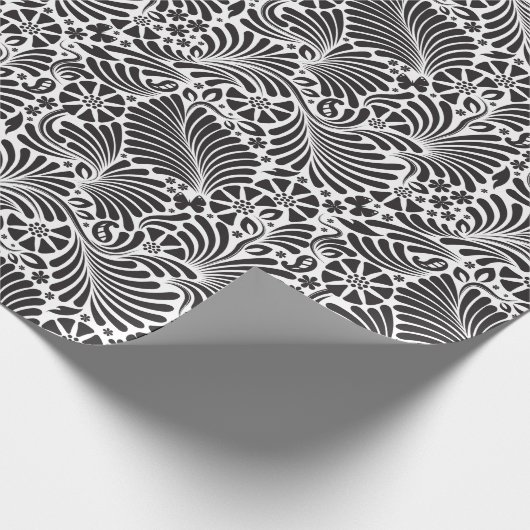 Modern Chic Floral Pattern Cadeaupapier (Hoek)