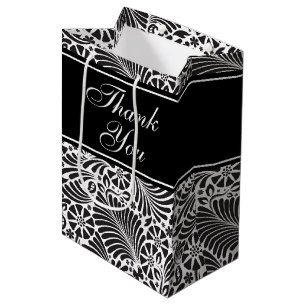 Modern Chic Floral Pattern - Gepersonaliseerd Medium Cadeauzakje
