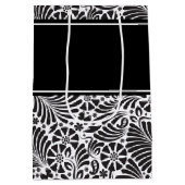 Modern Chic Floral Pattern - Gepersonaliseerd Medium Cadeauzakje (Achterkant)