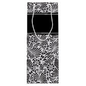 Modern Chic Floral Pattern - Gepersonaliseerd Wijn Cadeautas (Achterkant)