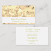 *~* Modern Chic Floral Pattern Girly Spa Beauty Visitekaartje (Voorkant / Achterkant)