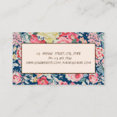 Modern Chic Floral Visitekaartje (Achterkant)