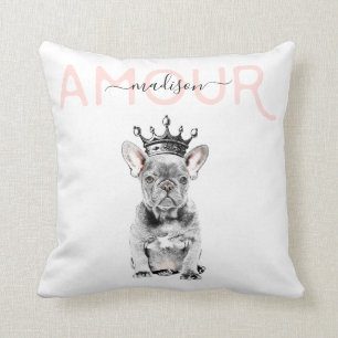Modern Chic French Bulldog Royal Double Sided Kussen