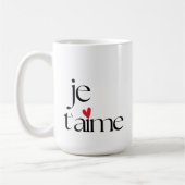 Modern Chic French Je T'aime Ik hou van je Koffiemok (Links)