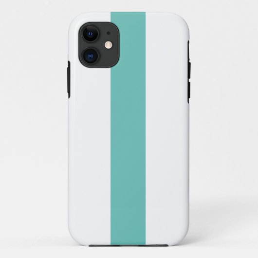 Modern Chic Fun Blauwgroen Aqua White Nautische St Case-Mate iPhone Case (Achterkant)