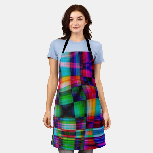 Modern Chic Funky Tartan Pset Schort (Gedragen)