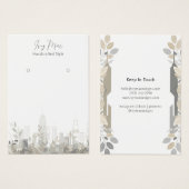 Modern Chic gebladerte gebouwen ontwerp Kaart (Voorkant /achterkant)