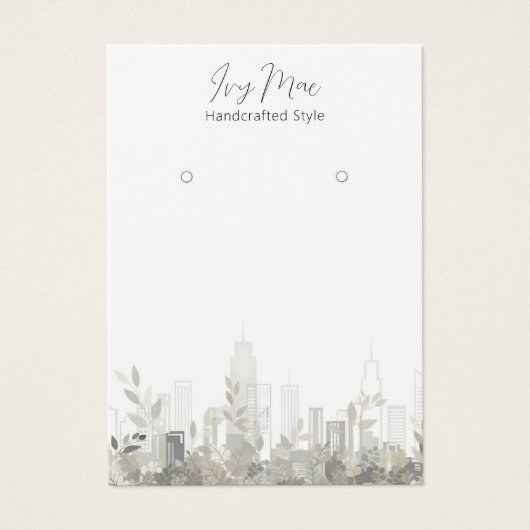 Modern Chic gebladerte gebouwen ontwerp Kaart (Voorkant)