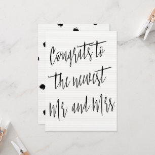 Modern Chic "Gefeliciteerd met het nieuws Mr en Mr Kaart
