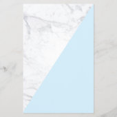 Modern Chic Geometric Gold Marble Blue 5.5x8.5 Flyer (Achterkant)