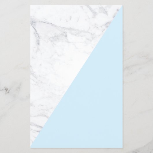 Modern Chic Geometric Gold Marble Blue 5.5x8.5 Flyer (Achterkant)