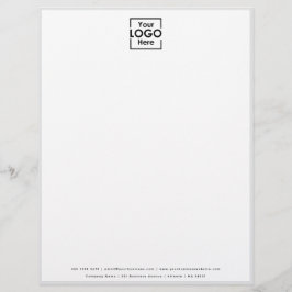 Modern Chic Gepersonaliseerde Zakelijke Logo Wit G Briefhoofd