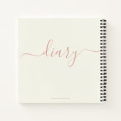 Modern Chic Girly Trendy Script Persoonlijk Dagboe Notitieboek (Achterkant)