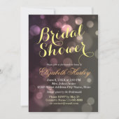 Modern Chic Glitter Bokeh Bridal Shower Kaart (Voorkant)