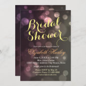 Modern Chic Glitter Bokeh Bridal Shower Kaart (Voorkant / Achterkant)