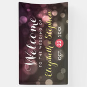 Modern Chic Glitter Bokeh Sparkle Wedding Banner (Verticaal)