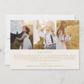 Modern chic | Gold Family Fotocollage Nieuwsbrief Feestdagenkaart (Achterkant)