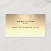 Modern Chic Gold Glitter Hair Salon Haarstylist Visitekaartje (Achterkant)
