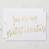 Modern Chic Gold "Je bent mijn grootste avontuur" (Voorkant)