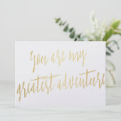 Modern Chic Gold "Je bent mijn grootste avontuur" (Staand voorkant)