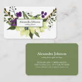 Modern Chic Gold Leaf Folie Luxe Visitekaartje (Voorkant / Achterkant)