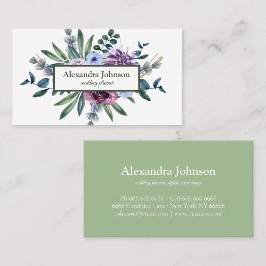 Modern Chic Gold Leaf Folie Luxe Visitekaartje (Voorkant / Achterkant)