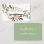 Modern Chic Gold Leaf Folie Luxe Visitekaartje (Voorkant / Achterkant)