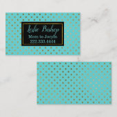 Modern Chic Gold Polka Dot Mama Kaart Contactkaartje (Voorkant / Achterkant)
