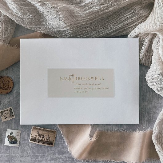 Modern chic | Gold Recipient Guest-Adresetiketten Sticker