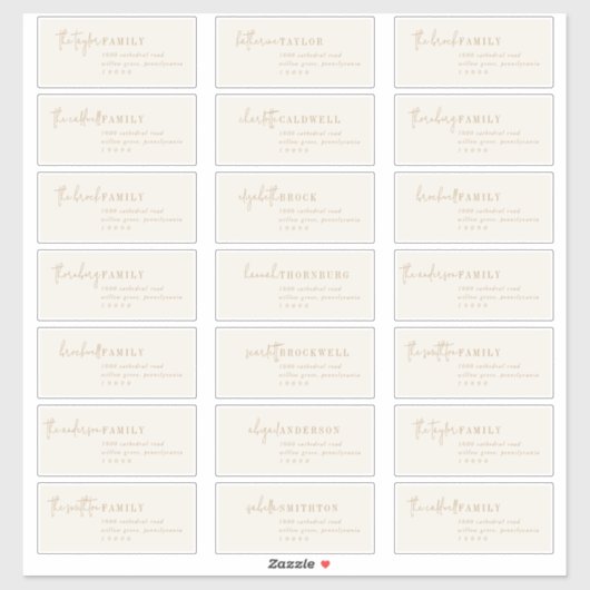 Modern chic | Gold Recipient Guest-Adresetiketten Sticker (Vel)