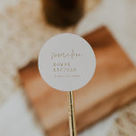 Modern Chic  Gold S'more Liefde Stickers<br><div class="desc">Deze chique  gouden stickers zijn ideaal voor een eenvoudige huwelijksreceptie. Het neutrale boho-ontwerp heeft een rustieke,  unieke en stijlvolle bohemian-typografie in een minimale kleur van goud en ivoor. Personaliseer de sticker labels met uw namen en de datum. Deze stickers kunnen worden gebruikt als een s'mores trouwgunstiklabel.</div>