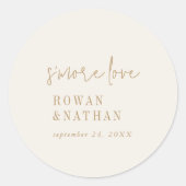 Modern Chic  Gold S'more Liefde Stickers (Voorkant)