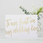 Modern Chic Gold tot mijn tante op mijn trouwdag (Staand voorkant)