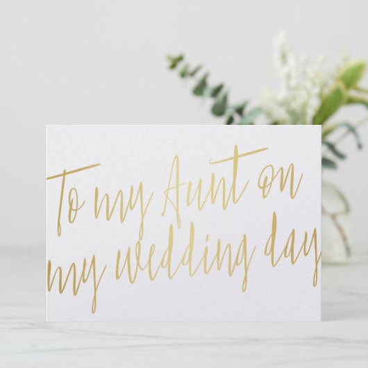 Modern Chic Gold tot mijn tante op mijn trouwdag (Staand voorkant)