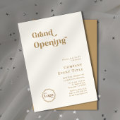 Modern Chic Gold Typography Grand Opening Company Kaart