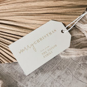 Modern chic | Gold Vrolijk Kerstfeest Familie Vaka Cadeaulabel