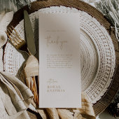 Modern Chic Goud Dank u en Bruiloft Menu