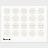 Modern chic | Goud Vrolijk kerstcadeau Ronde Sticker (Vel)