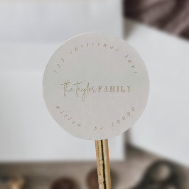 Modern chic | Gouden Familie Circulair Terugkeerad Ronde Sticker