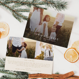 Modern chic | Gouden foto Overlay Nieuwjaar Nieuws Feestdagenkaart