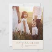 Modern chic | Gouden Nieuwjaar Foto Jaar in de Rev Feestdagenkaart (Voorkant)