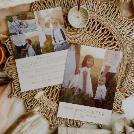 Modern chic | Gouden Nieuwjaar Foto Jaar in de Rev Feestdagenkaart